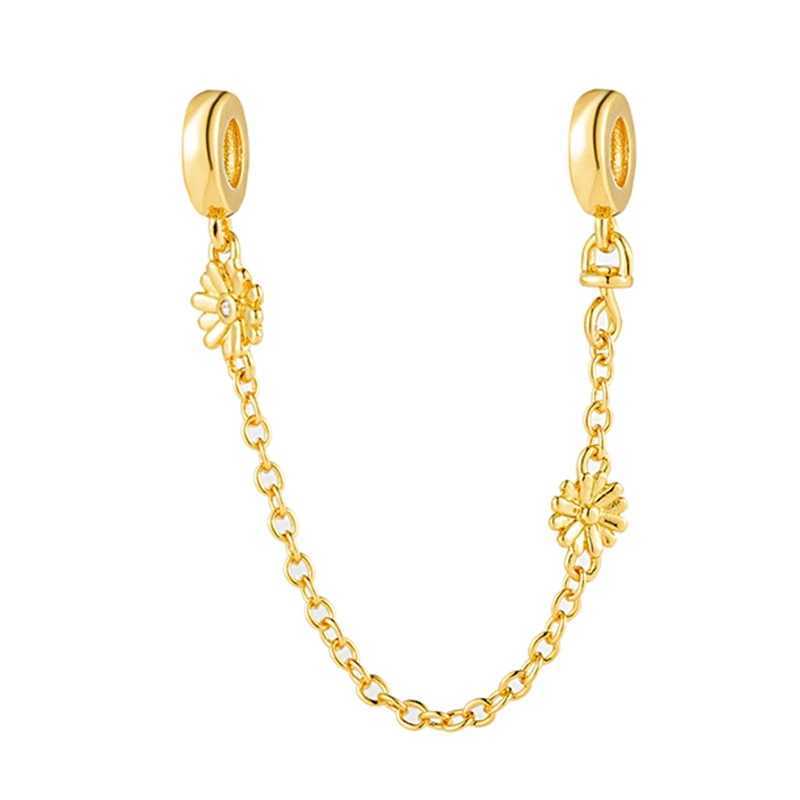 Golden Series DIY Charm Jewelry Gift Chinese DragonDouble Heart Split Dangle Bead Fit Original 925 Sterling Silver Pan BraceletXJ250523