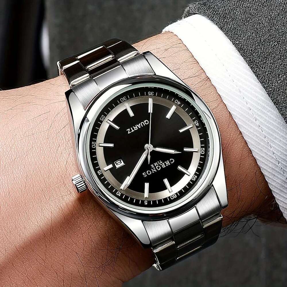 CHRONOS Quartz Watch Men Waterproof Date Luminous Wristwatch Stainless Steel Men's Casual Watches Male Clock Sports Reloj