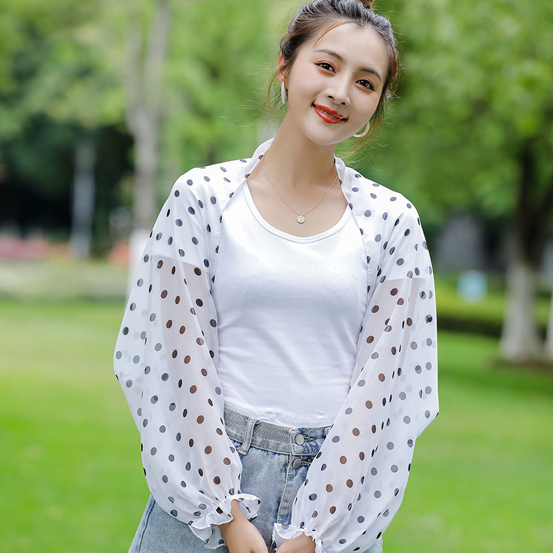 K804 Summer chiffon sun protection shawl cashew print sun protection sleeves long sleeves thin outer wear small shawl scarf women wholesale