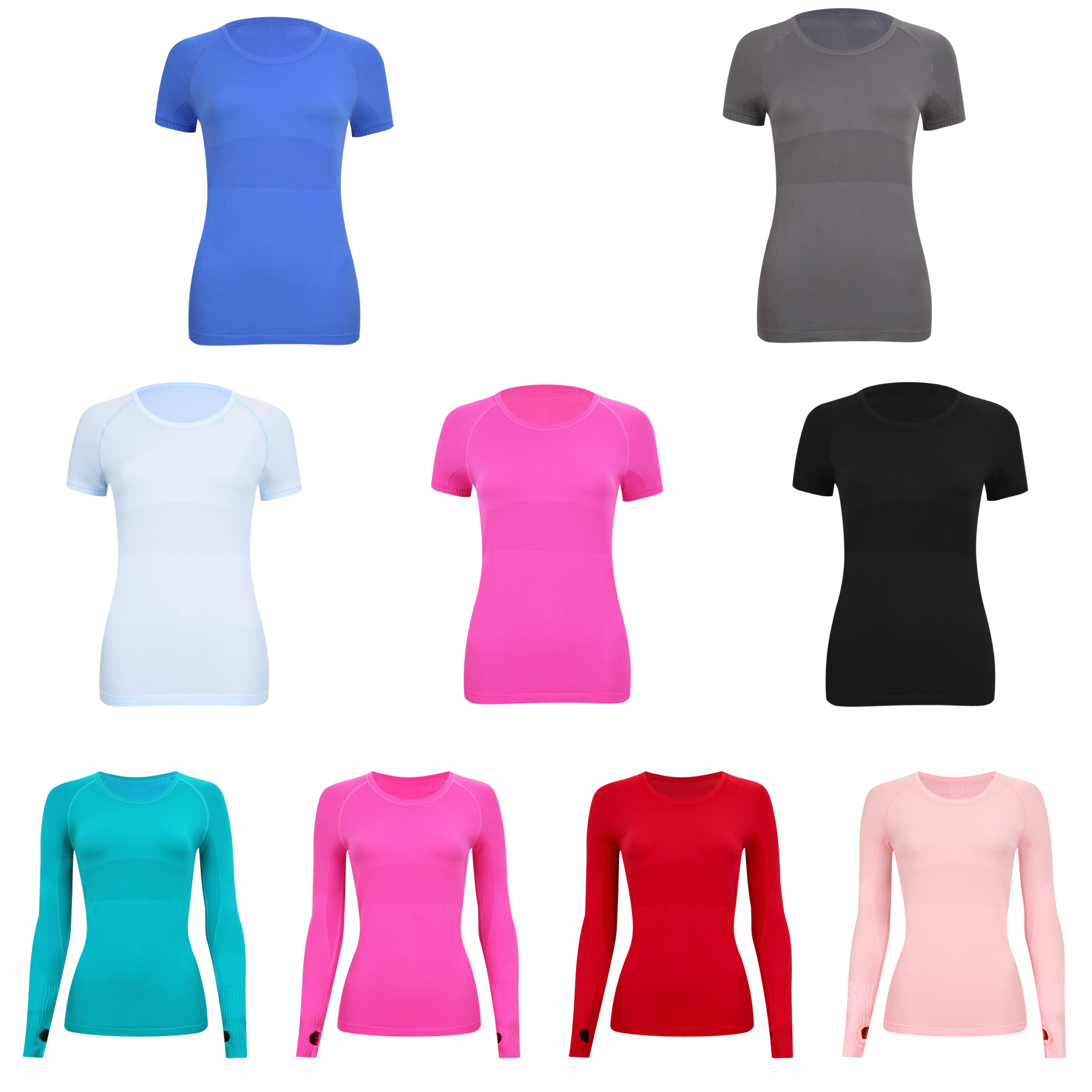 women Long Sleeve Workout Tops: Women&#039;s Athletic Shirt, High-Elastic Running Top, Quick Drying Sport Cycling Gym T-shirts Wear Seamless short sleeved yoga women