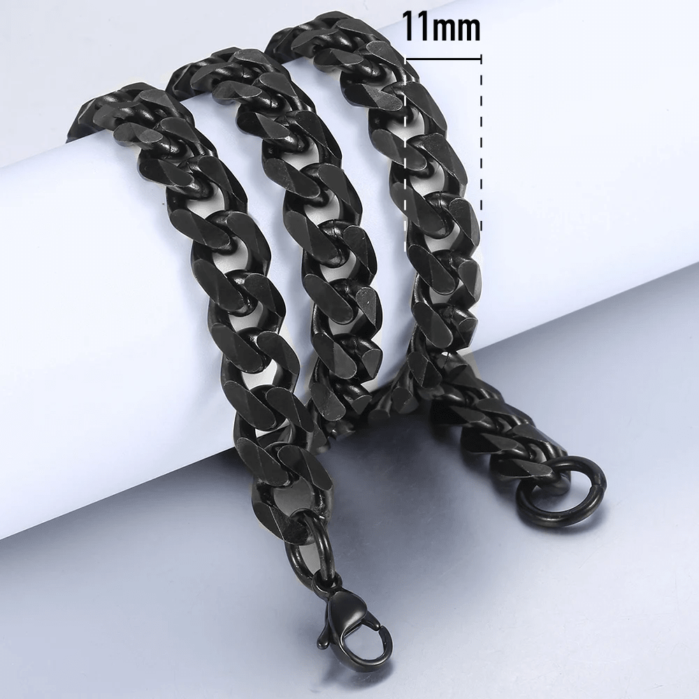 Heavy Stainless Steel Curb Cuban Chain Necklace For Men Women Hip Hop 9mm 18-24 Inch Link Jewelry Gifts