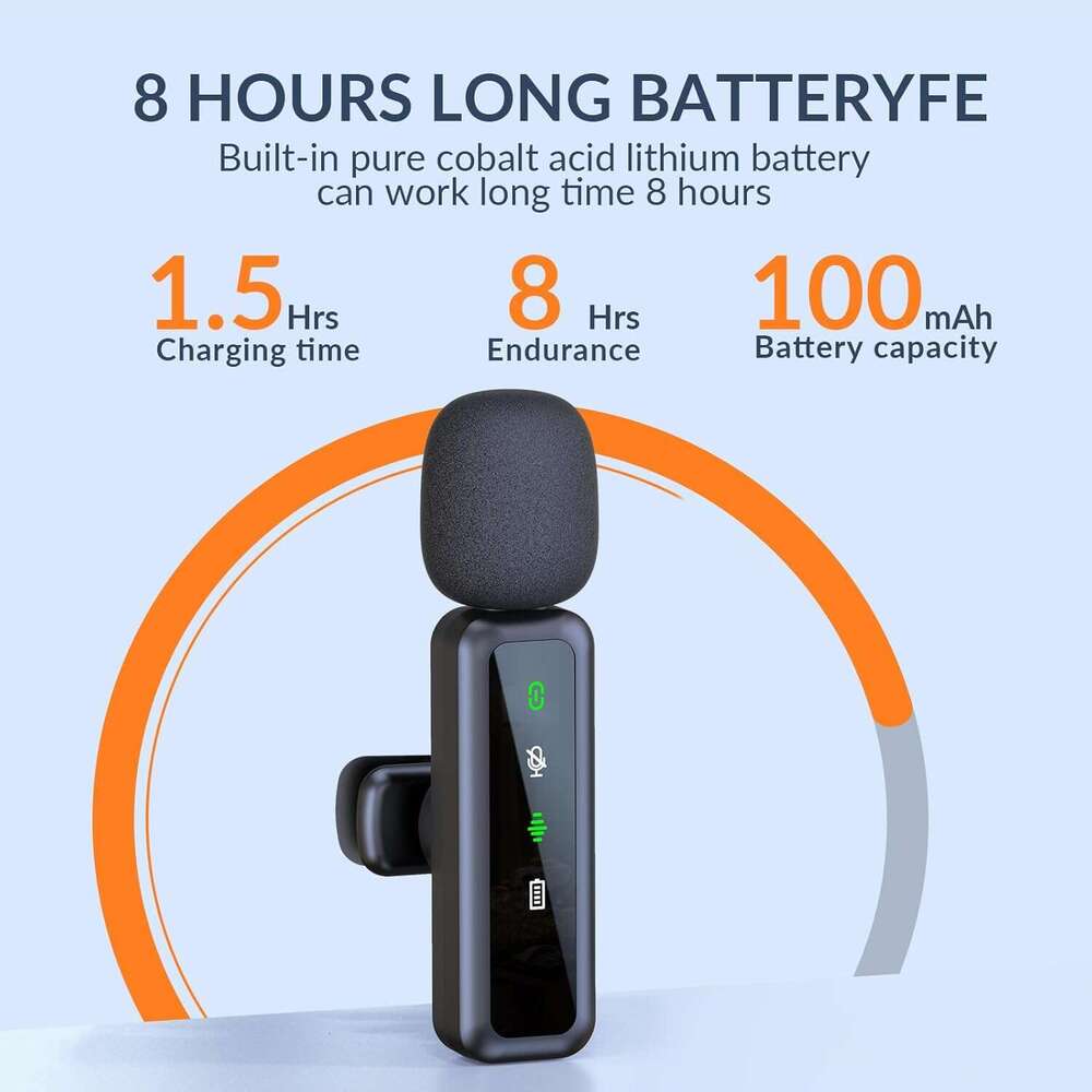 DHgarget Wireless Lavalier Microphone For Iphone And Android Cell Phones