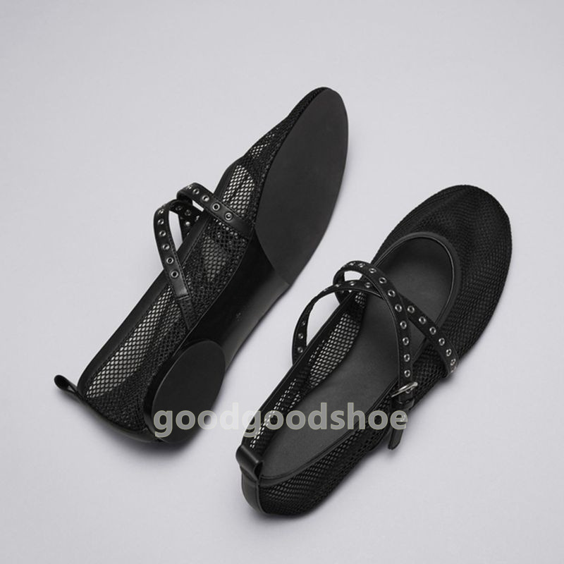 2025 Free Shipping Designer Sandals Womens Heels Black White Sandal Elegant Leather Daily Summer Comfort Mesh Ballet-style Flats Heel Shoes Women Sand