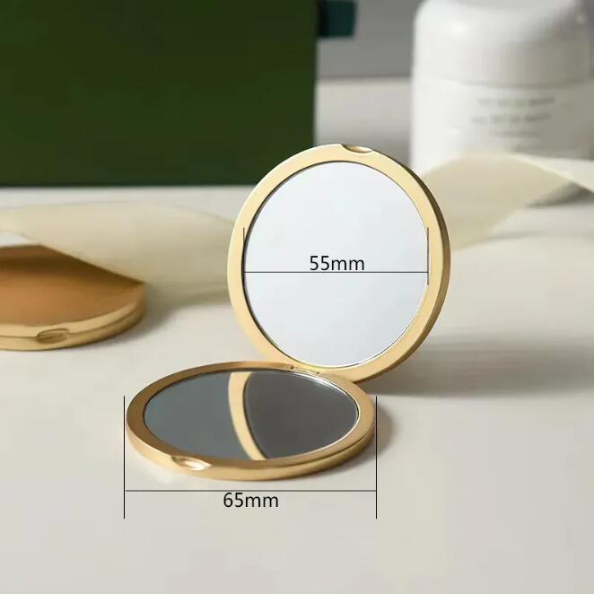 2026 New Makeup Compact Mirrors With Box For Gift Double Facettes Portable Folding Fashion Green Mirror Travel Outdoor Beauty Cosmetics Miror High Qua