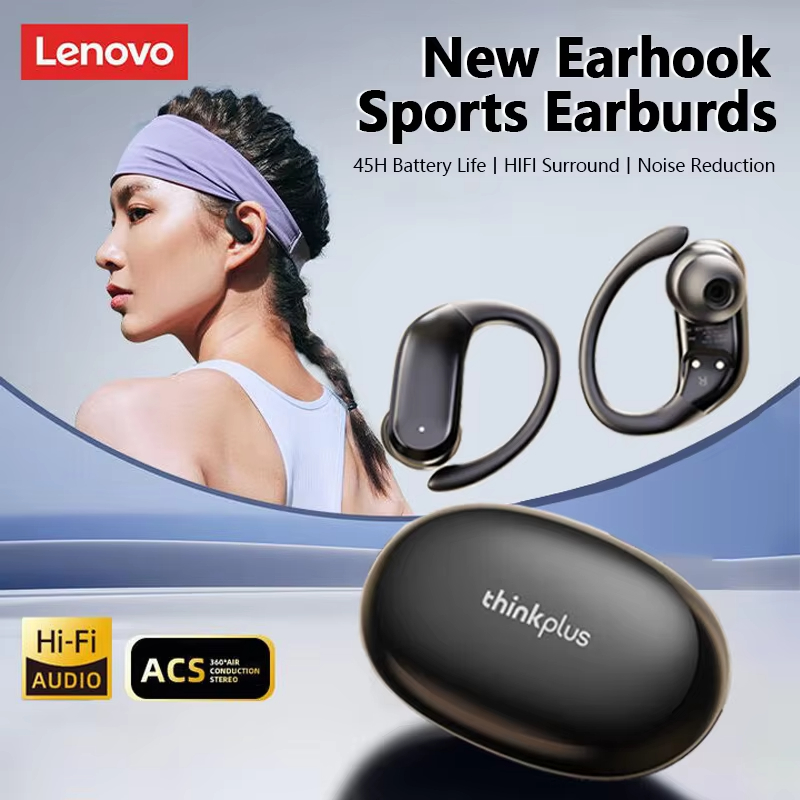 Lenovo XT55 OWS Wireless Bluetooth 5.4 Earphones 45H Long Battery Life Headphone Noise Cancelling Gaming Headset With Mic