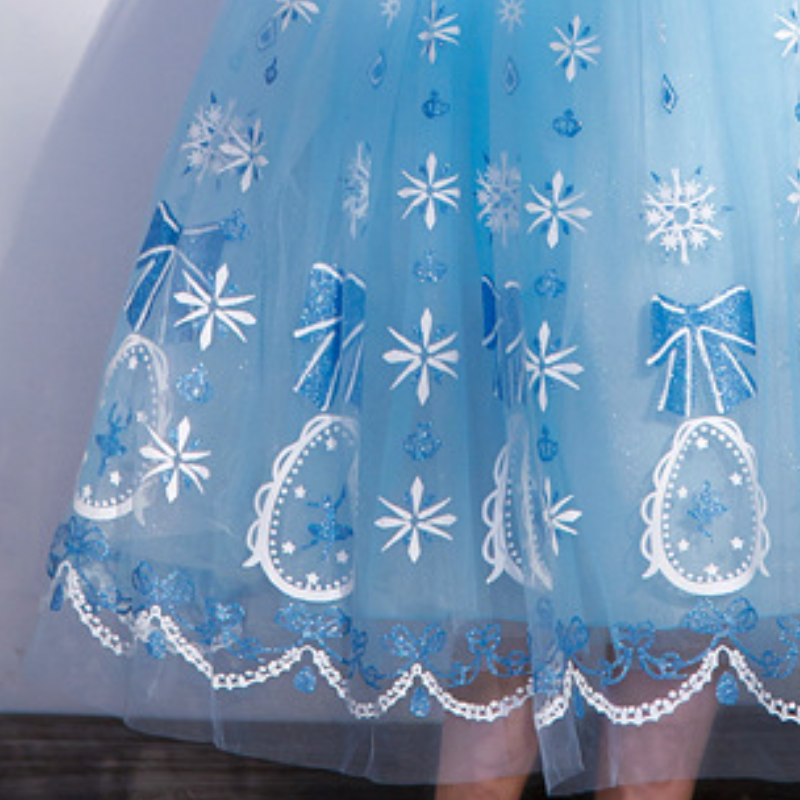 DISNEY infant designer clothes childrens designer clothes Elsa Princess dress Girls' dress for Children's Day performance girls puffy dress 