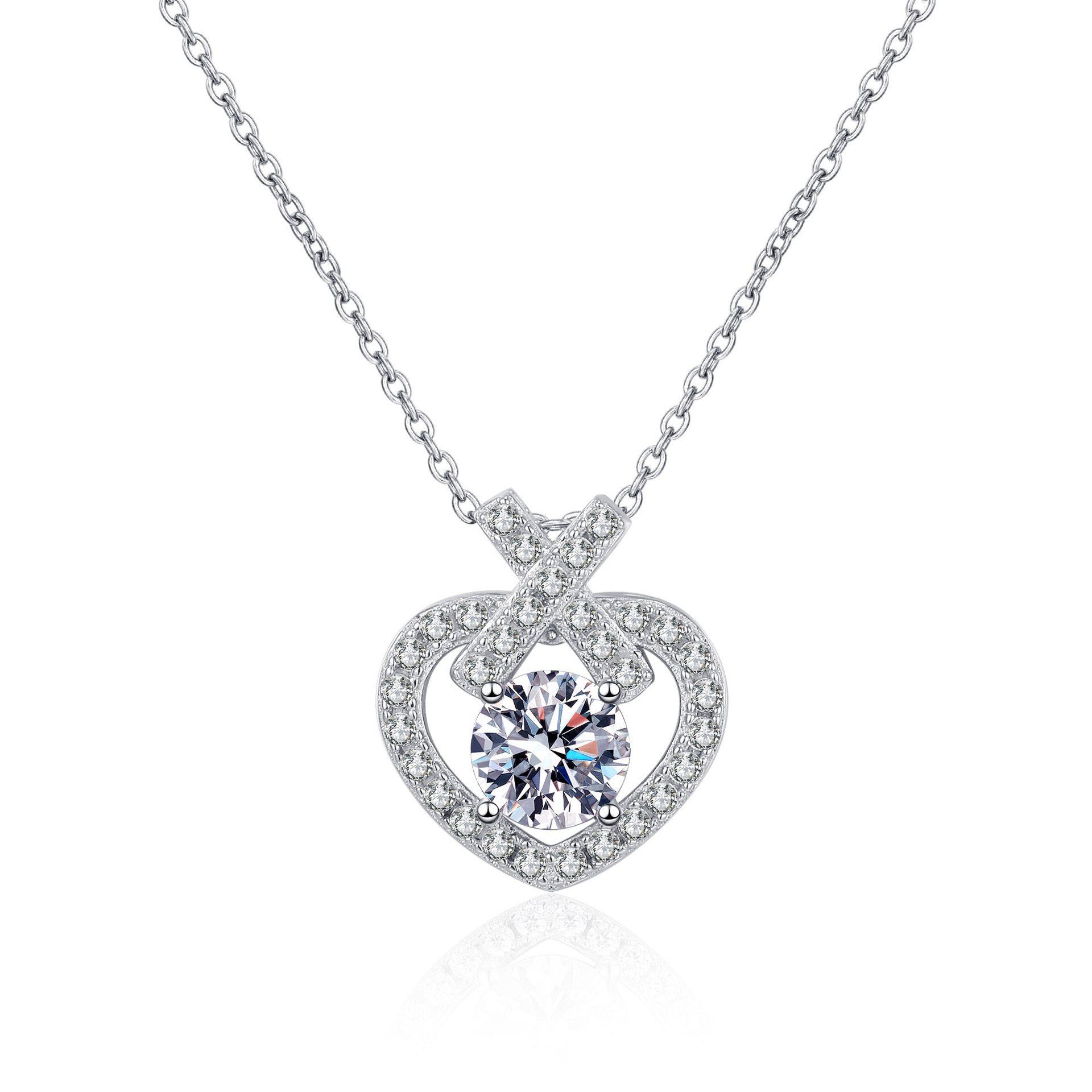 Sophisticate Your Style: Heart Shaped Jewelry Piece with Moissanite Gemstone