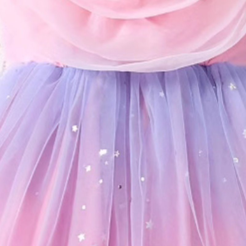 DISNEY toddler designer clothes Princess Elsa Princess dress girls summer little girl rainbow dress childrens designer clothes short sleeves and mesh 