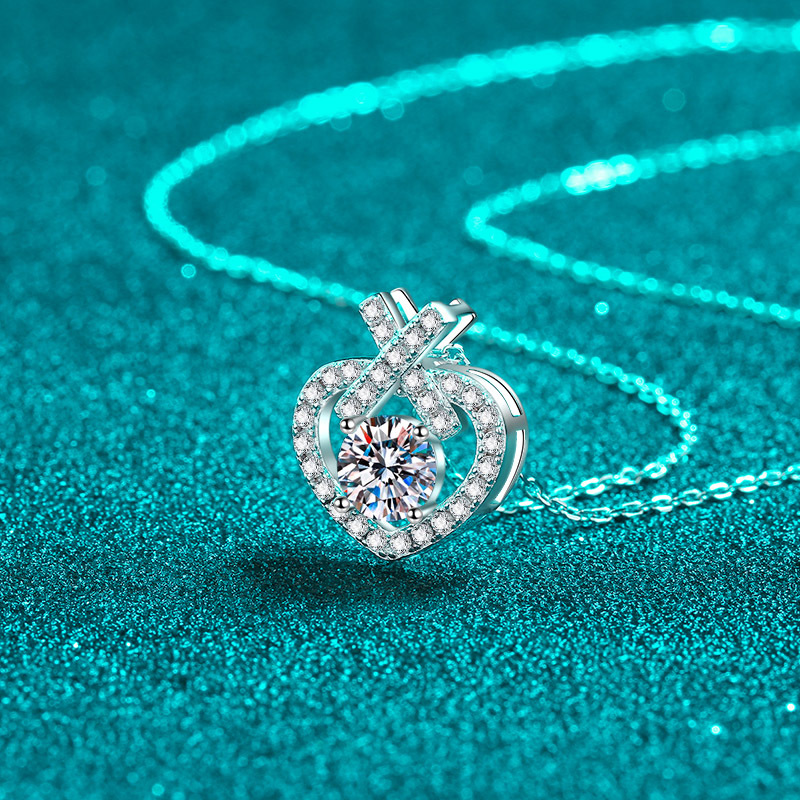 Sophisticate Your Style: Heart Shaped Jewelry Piece with Moissanite Gemstone