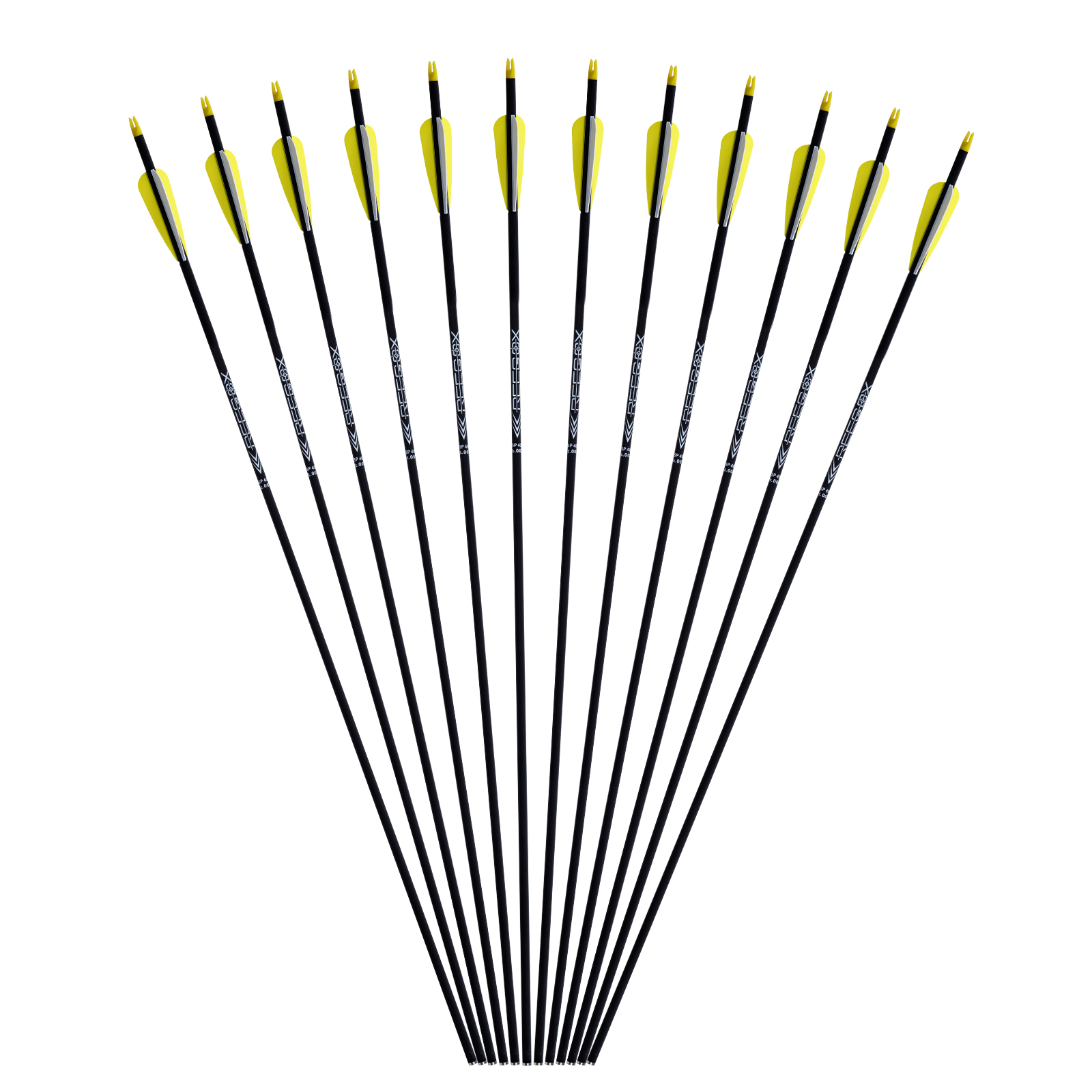 Archery Arrows Without Arrowheads 31inch Targeting Arrows Spine250-600 Arrows 6.2mm Carbon Hunting Arrows for Recurve Bow and Compound Bow (12Pcs)