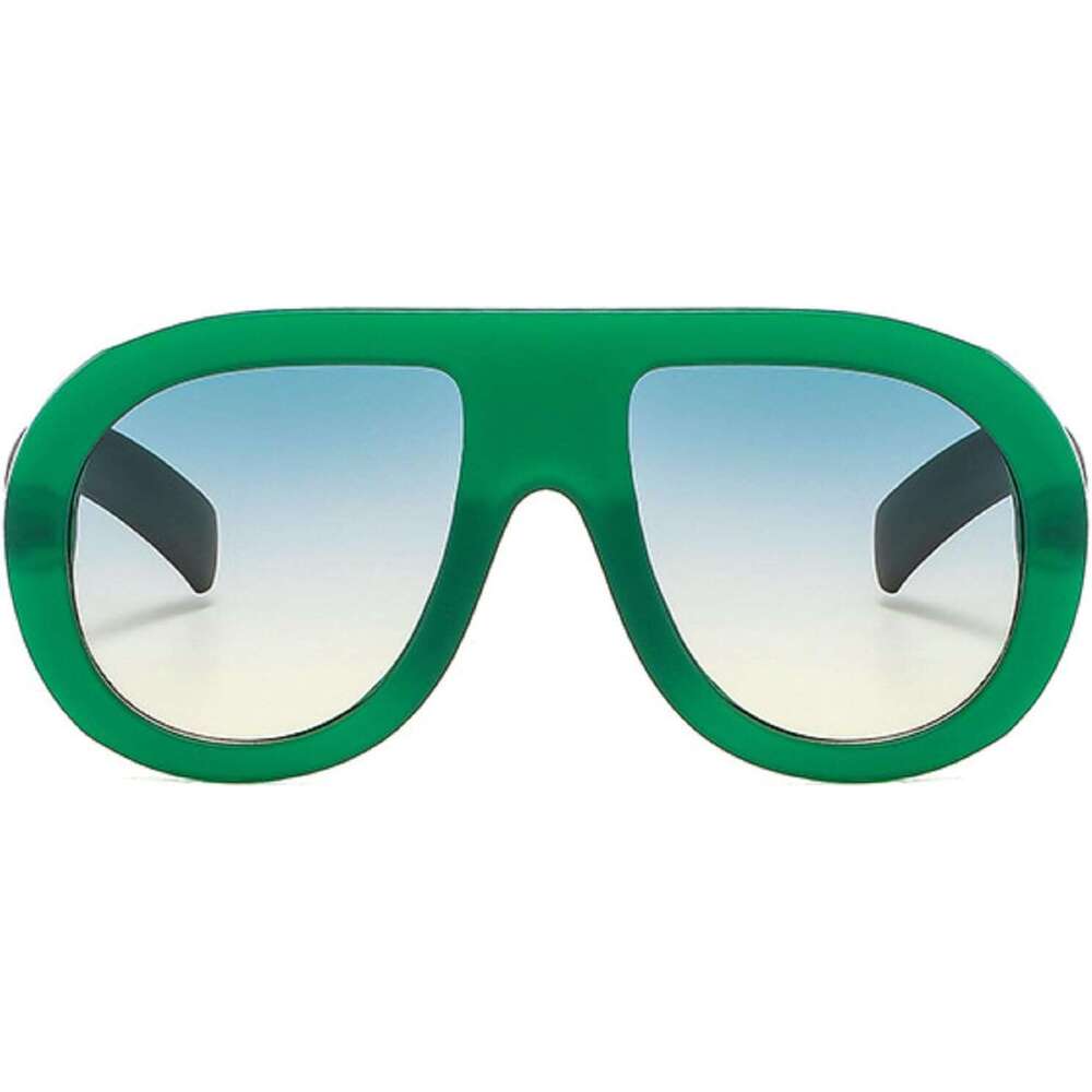 DHcollections Popular Fashion Pilot Sunglasses Women Retro Chunky Designer Men Punk Gradient Shades UV400 Oversized Sun Glasses