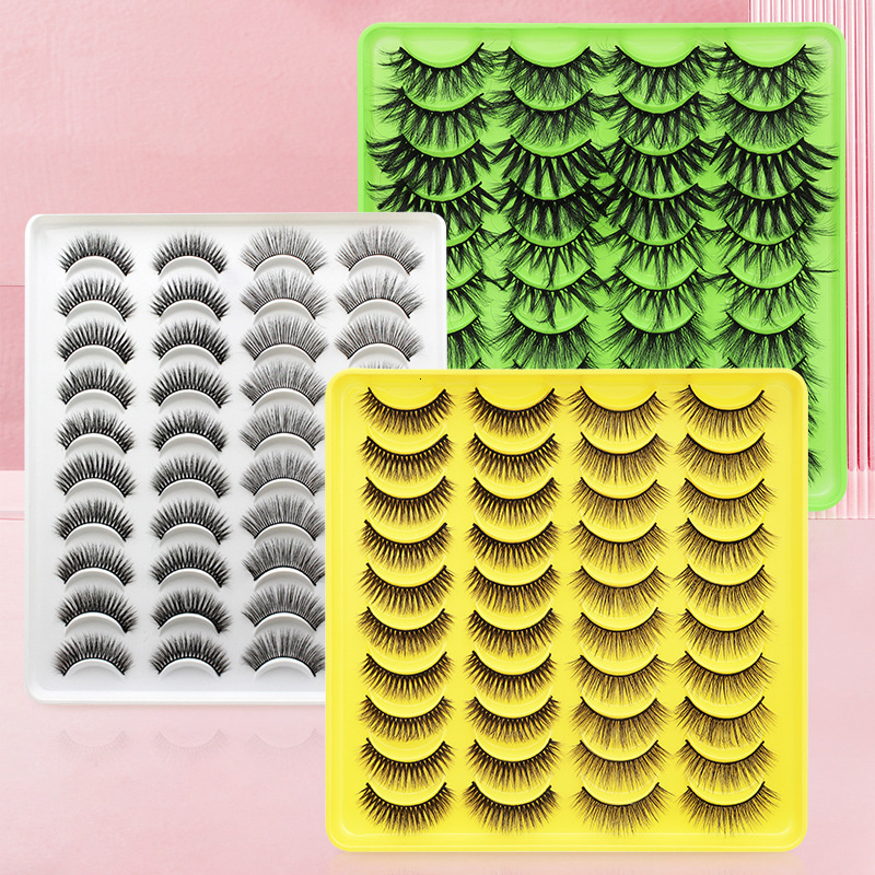 48 pairs of 6 styles of mixed fluffy curly false eyelashes eye-catching thick 5D false mink eyelashes multiple packs 250108