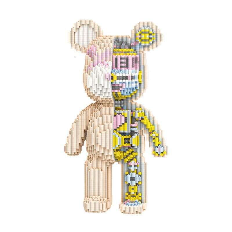 DHgarget Cute Trendy Play With 43cm Mary Bear Puzzle Building Block Toy, Boys And Girls Brainstorm, Birthday Gift, Living Room Decoration