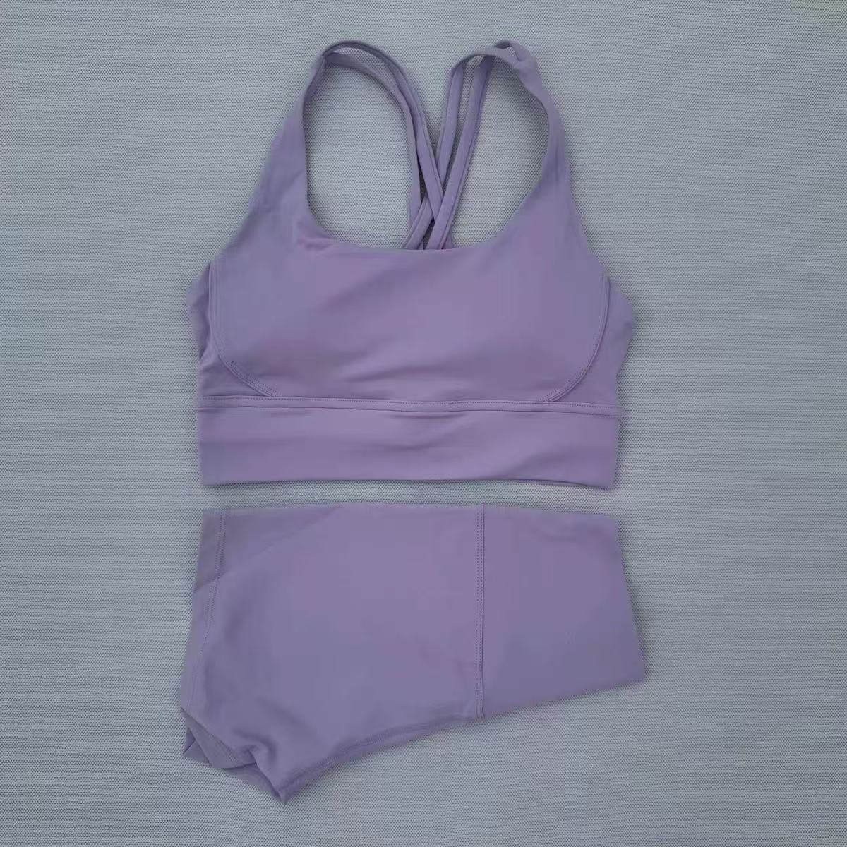 New Styles Women Yoga Sets Push Up Fit ness Hotty Biker Shorts Sports Back Cross High Waist Elastic Sportswear Outfits Gym Suits Cloth Running Workout