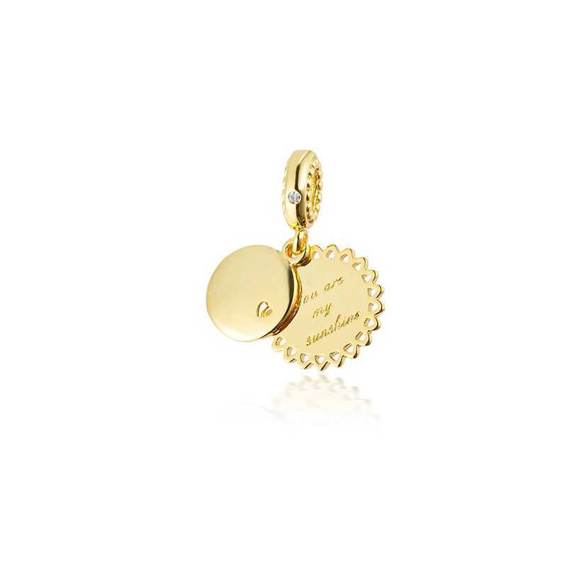 Gold Safety Chain Clip Flowers Stars Daisy Charm Beads Fit Original European 925 Sterling Silver Bracelet DIY Women Jewelry GiftXJ250523