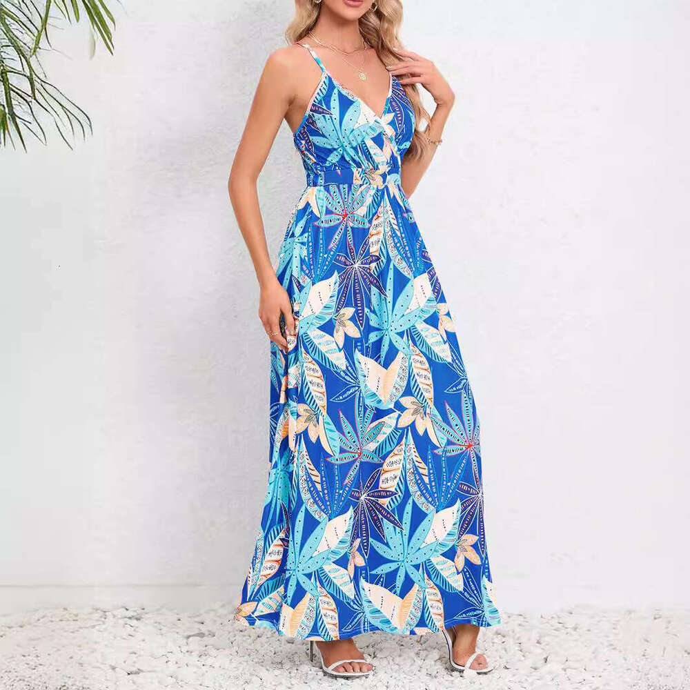 Halter Whit Maxi Dresses Summer Women S Clothing New Fashionable Sexy Strap Bareback Tailored And Slimming Dress Versatile Prom Sexy Dress