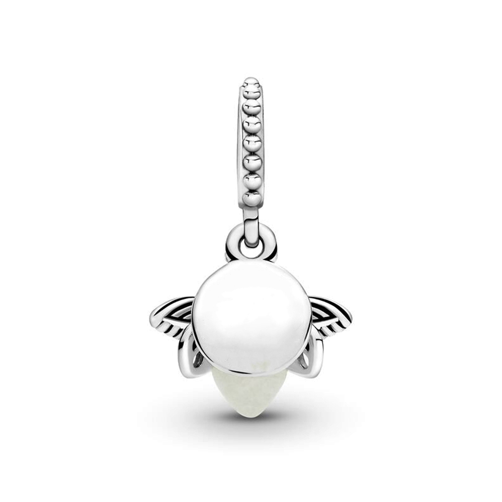 FewDook 2025 New Desgin Summer New Glow-in-the-dark Firefly Dangle Charm Fit Original Pan Bracelet DIY Silver&Gold Plated Women Fashion Style Jewelry 
