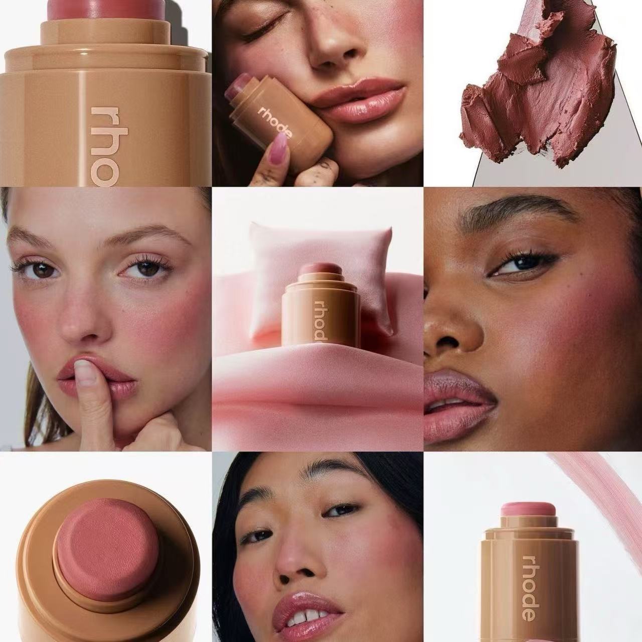 RHODE Makeup Toast New Cheek Blush Cream Blusher Stick Lip Gloss Phone Case For iPhone INS SALTY TAN Raspberry Espresso Lipstick
