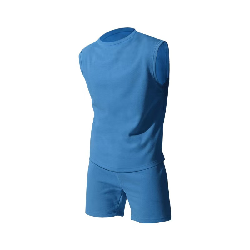 Designer Mens Sleeveless Suit: Trendy Thin Tank Two-Piece for Casual Wear