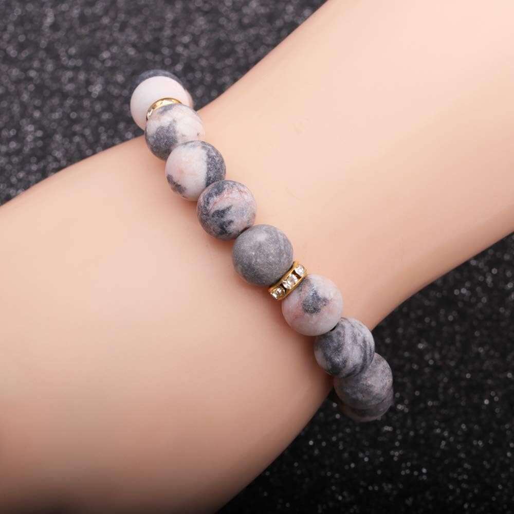 Anxiety Crystal Chakra Beaded Bracelets Rose Quartz Crystals And Healing Stones Yoga Bead Calming Stretch Bracelet Stress Relief Gifts For Women