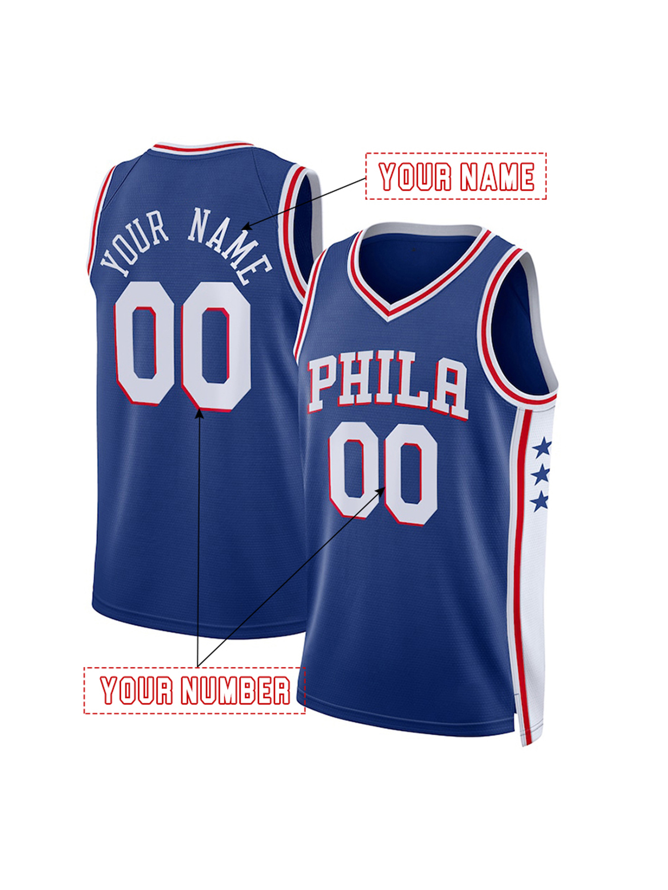 EMBIID 21 MAXEY 0 IVERSON 2024-25 City Basketball Jeresys McCain Harris Melton Batum Custom Stitched New Inform Embroidered Sweatshirt