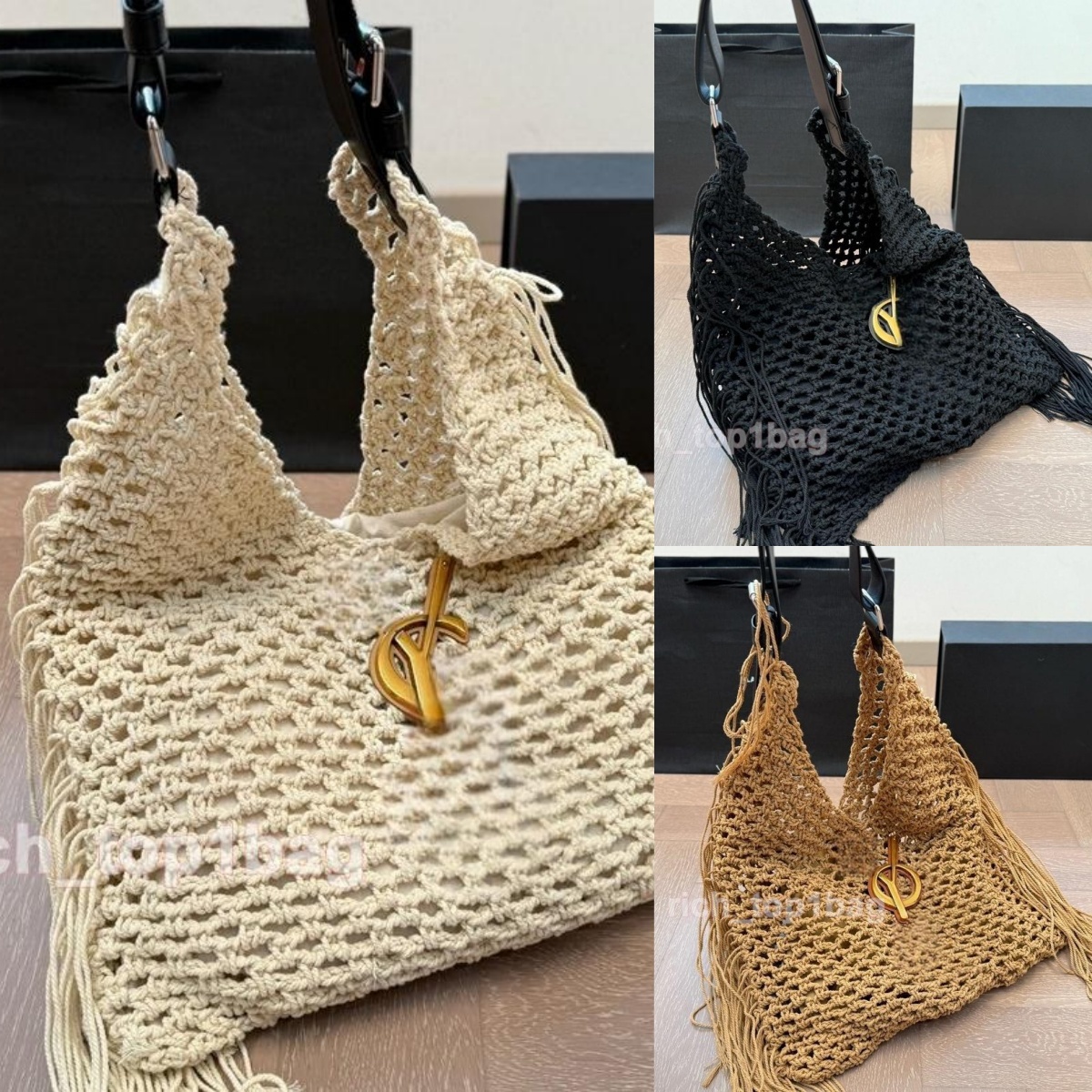 Beach Bag Designer Bags Tote bag Travel vacation shoulder bag underarm bag Straw Bag Hollow Out Shopping bag womens Handbag Knitting ladies