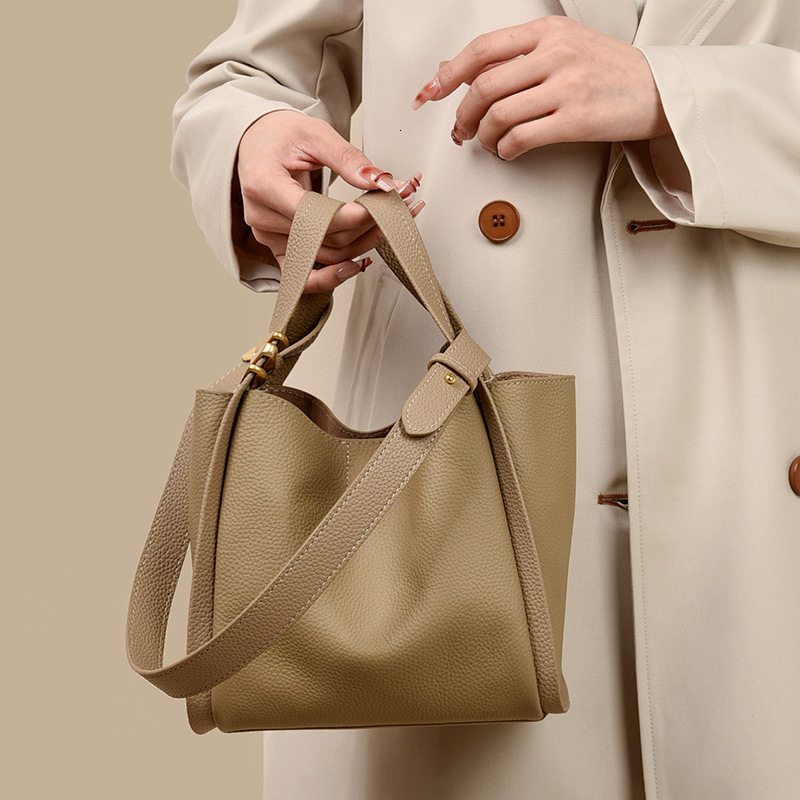 Free Shipping Designer Bag Bucket Spring New Fashion Handbag Simple And Versatile Soft Leather Shoulder High-end Sensory Communication Bag Crossbody B