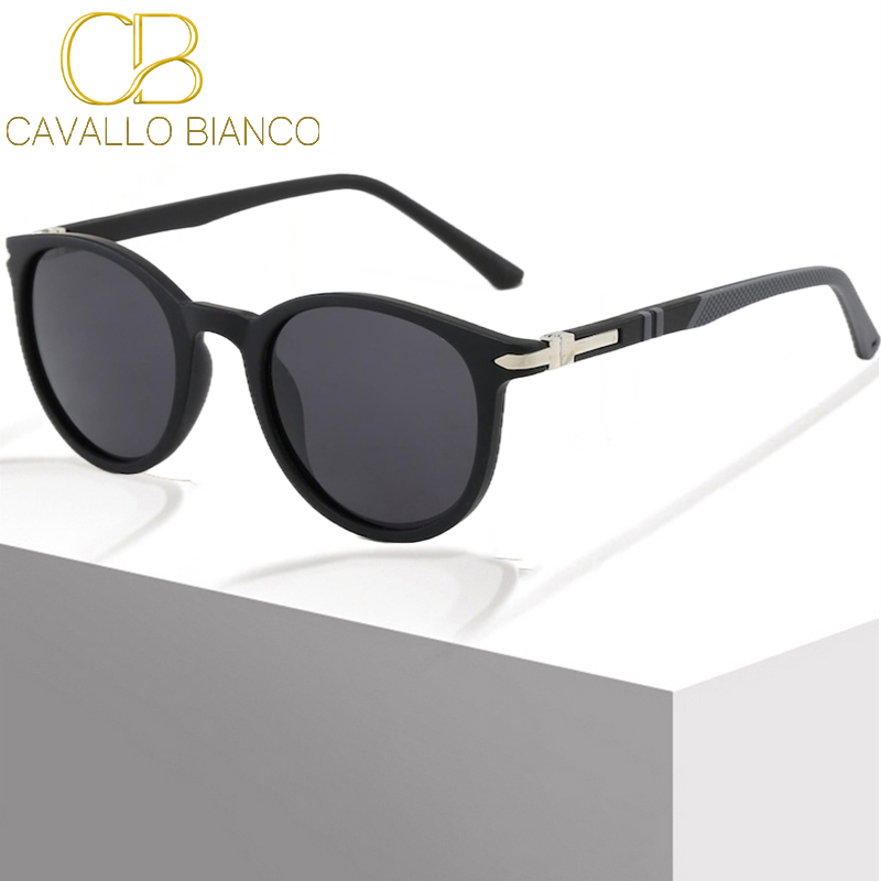 CB Cat Eye Polarized Sunglasses Men 007 Style Driving Glasses Male Luxury Brand Designer Eyeglasses Light Weight Cycling Cat Eye Fishing Round CAVALLO