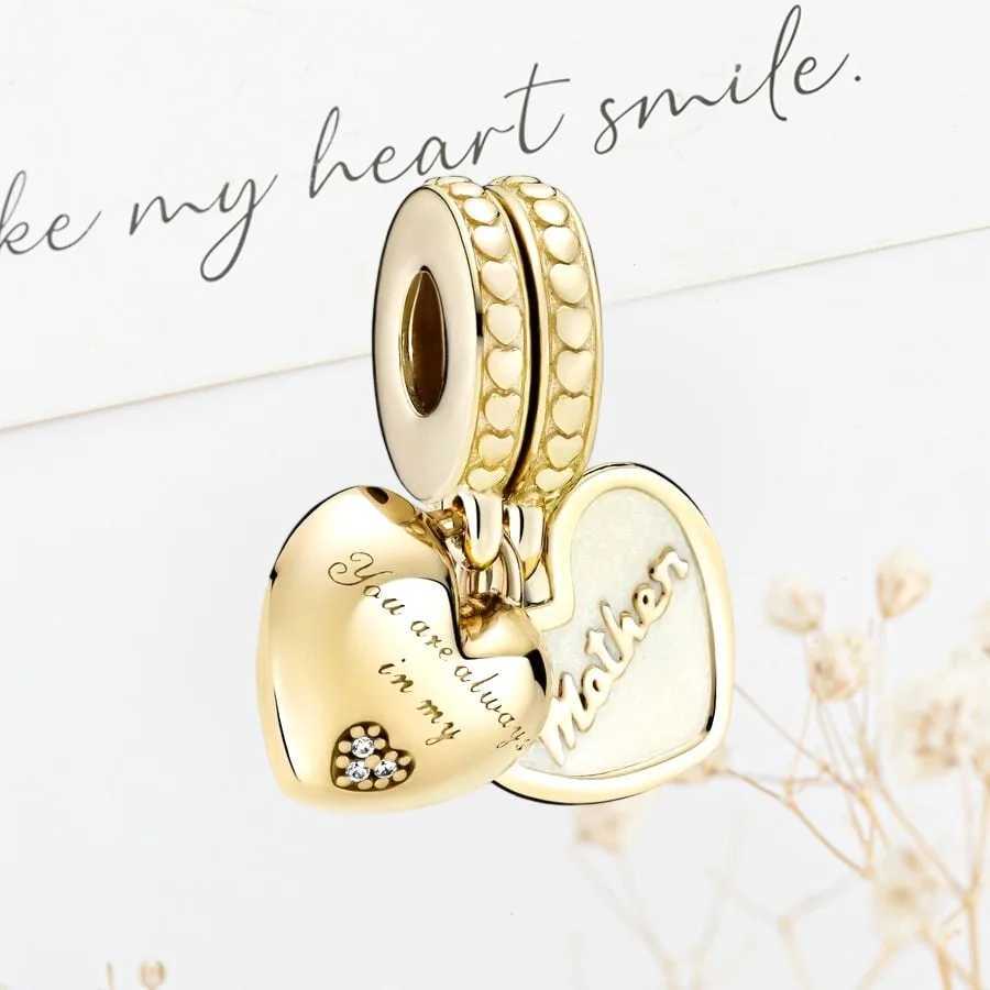 2025 Gold Safety Chain Sparkling Clip Rose Friendship Hearts Charm Beads Fit Original 925 Silver Bracelet DIY Women JewelryXJ250523