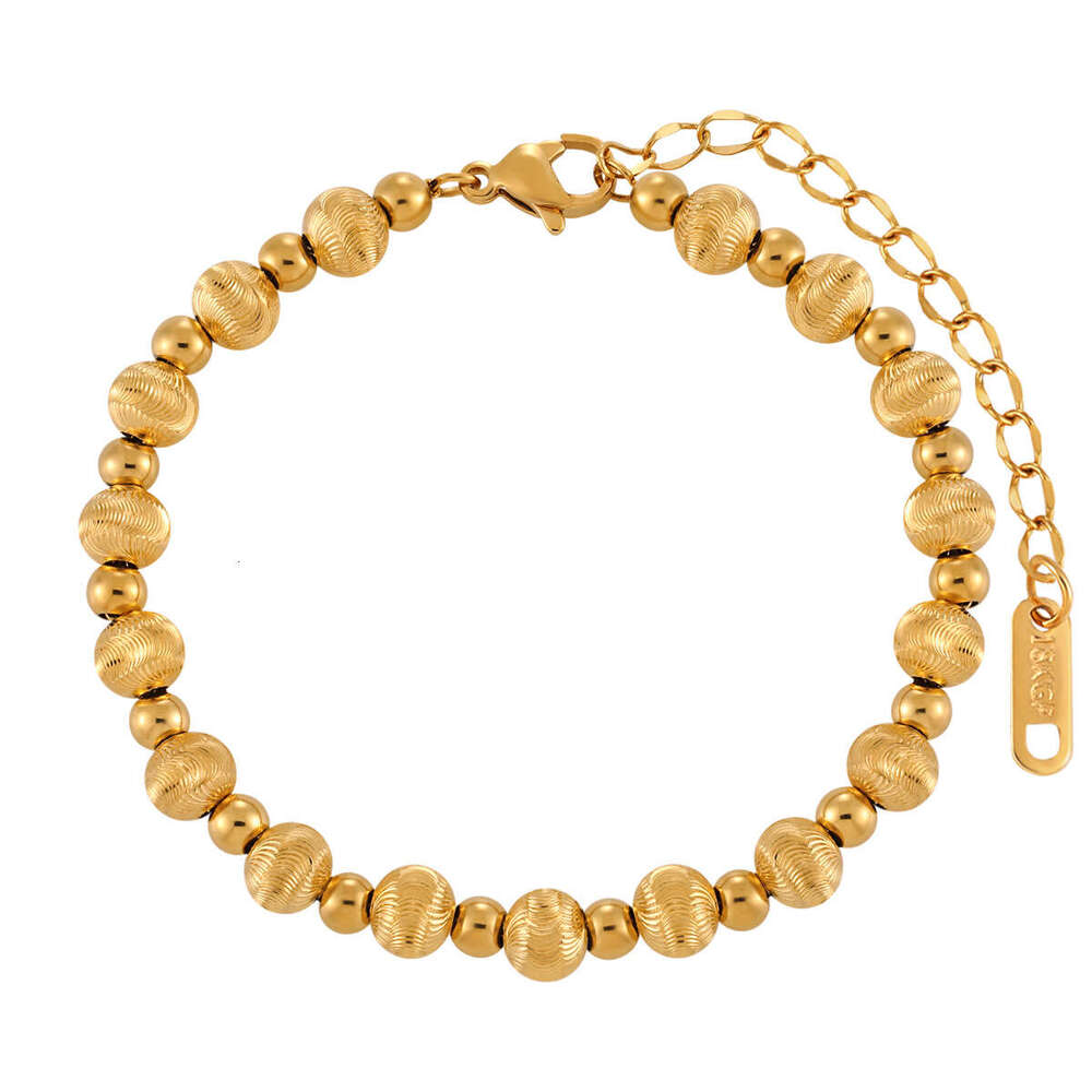 Niche Design Ins Style Flower Bead Bracelet Fashion Personality Titanium Steel Jewelry