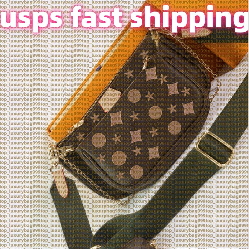 10a Designer bags MULTI POCHETTE ACCESSORIES M44840 Clutch Womens mens handbag purse chain Cross Body Shoulder Bags Leather embossed tote pochette brown bag