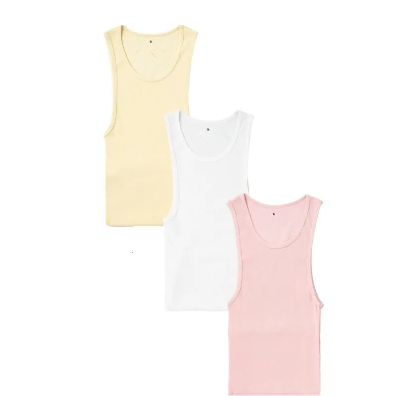 Spring Summer Knit Ice Silk Ribbed Fitness Sports Casual Slim-fit Mens Vest Mens I-line Muscle Vest Cotton Men 250519CJ