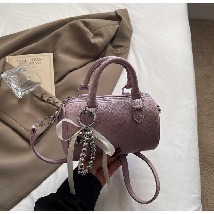 Luxury Designer Beading PU and Denim Patchwork Womens Handbag Casual Crossbody Bag Pillow Tote Y250121