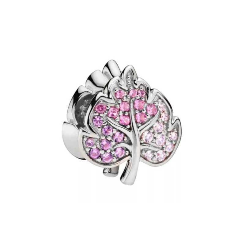 Sparkling Pink Flowers Series Cherry Blossom Daisy Charm Beads Fit Original European 925 Silver Bracelet DIY Women Jewelry GiftsXJ250523