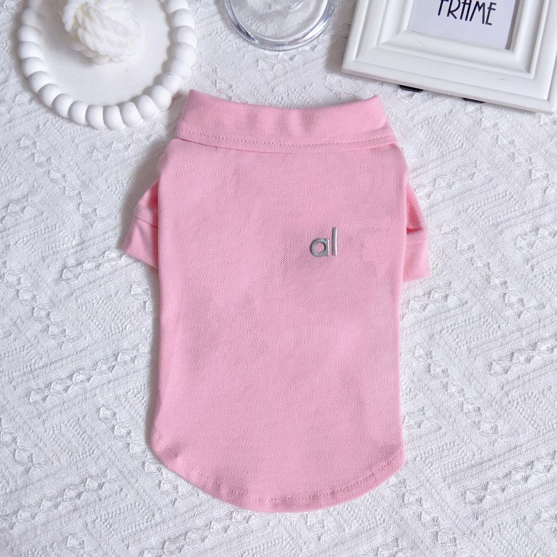 Designer Dog Clothes Solid Color Dog Shirts Breathable Polo T-Shirts for Small Dogs Girl Boy Puppy Sweatshirt for Chiuahaha Teacup Small Pet Doggy Apparel XXL A423