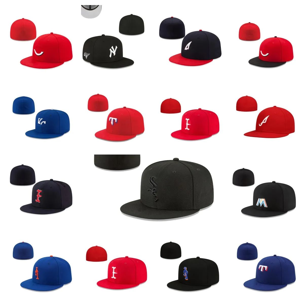 Wholesale Fitted hats Snapbacks hat Adjustable football Caps All Team kid Outdoor Sports Embroidery Cotton Closed Fisherman Embroidery designer cap