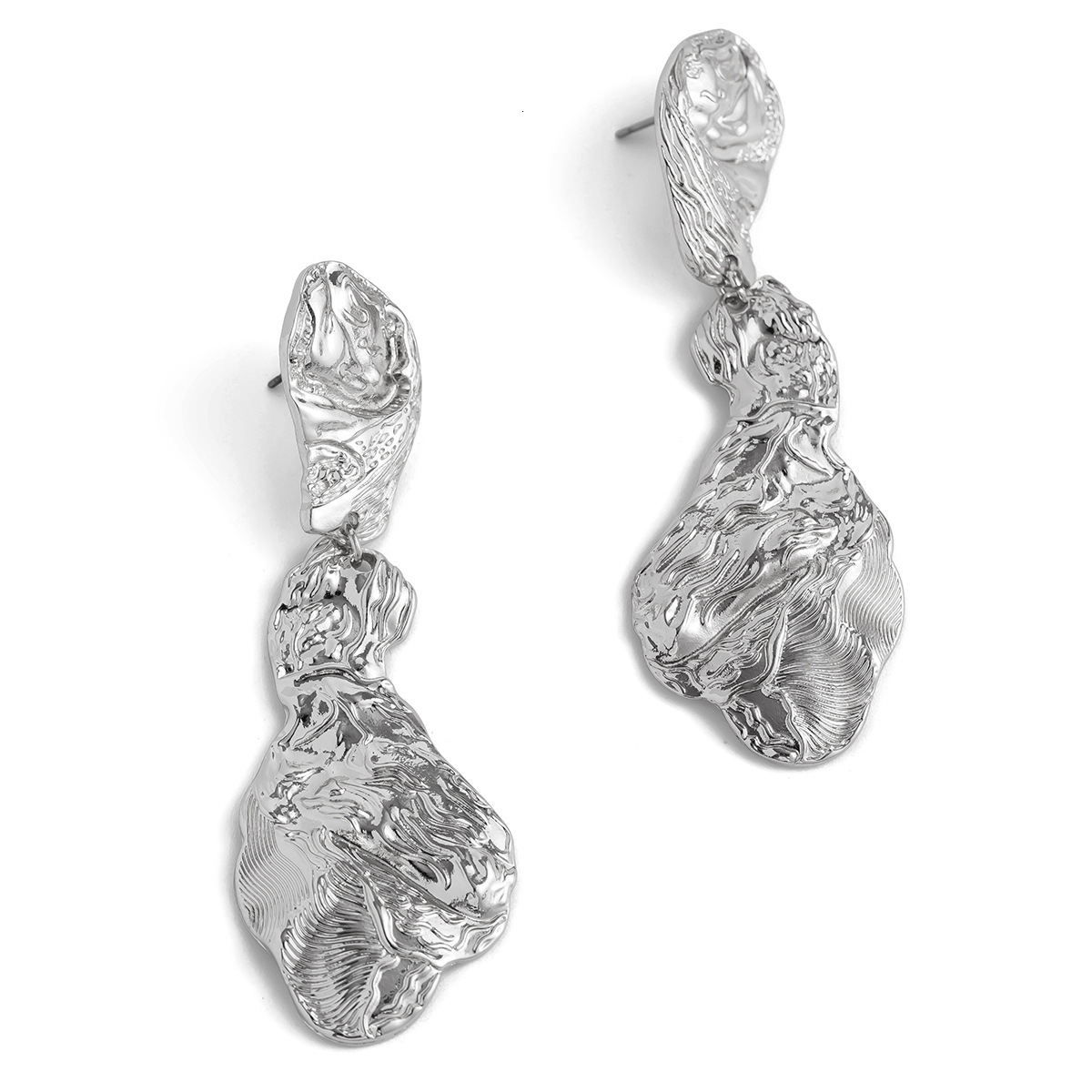 Accessories Ins personalized pleated hollow peach heart earrings with diverse combinations of sunflower alloy earrings