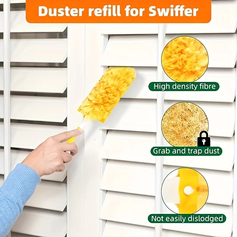 30pcs 360 Dusters Refills for Swiffer Dusters Unscented Heavy Duty Duster Kit Disposable Dusters Refills with 1 Handle for Clea 250522