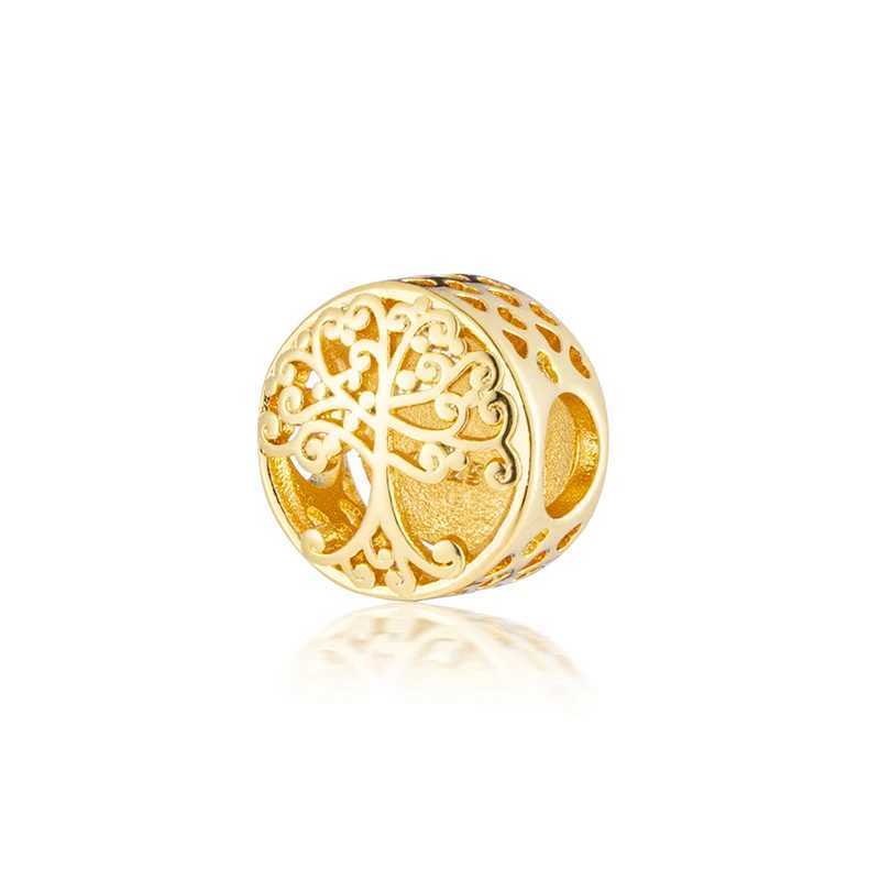 Gold Safety Chain Clip Flowers Stars Daisy Charm Beads Fit Original European 925 Sterling Silver Bracelet DIY Women Jewelry GiftXJ250523