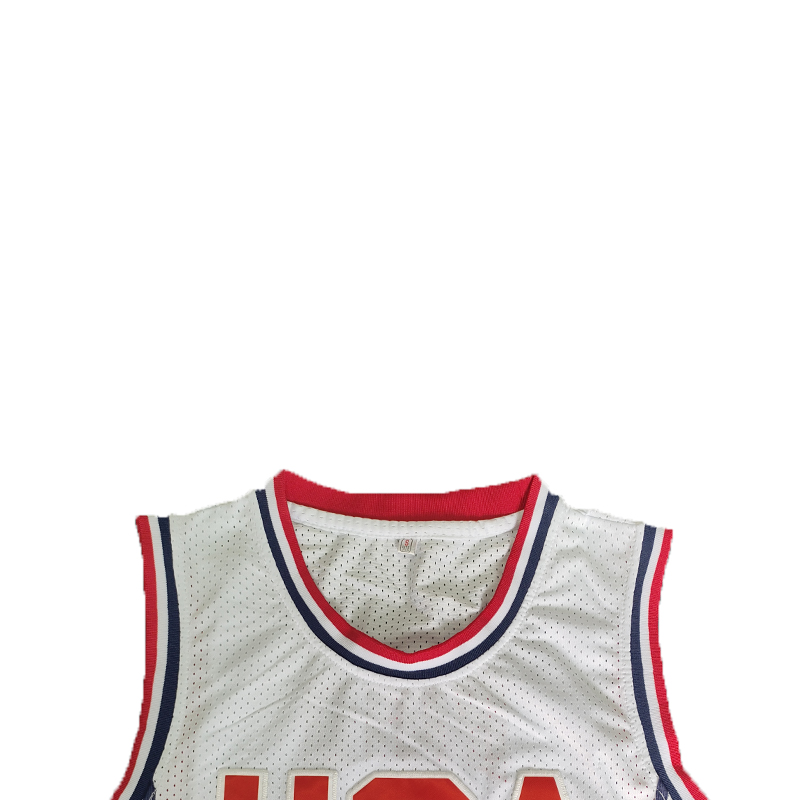 In Stock 7 9 15 12 White Blue Vintage Basketball Jersey Loose Fit 100% Polyester Sports V-Neck with Embroidered Letters and Numbers Tank Top For Daily