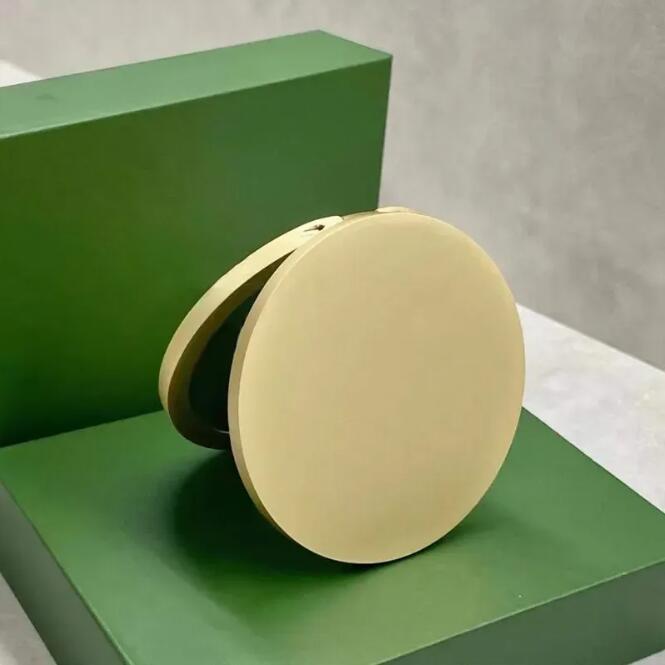 2026 New Makeup Compact Mirrors With Box For Gift Double Facettes Portable Folding Fashion Green Mirror Travel Outdoor Beauty Cosmetics Miror High Qua