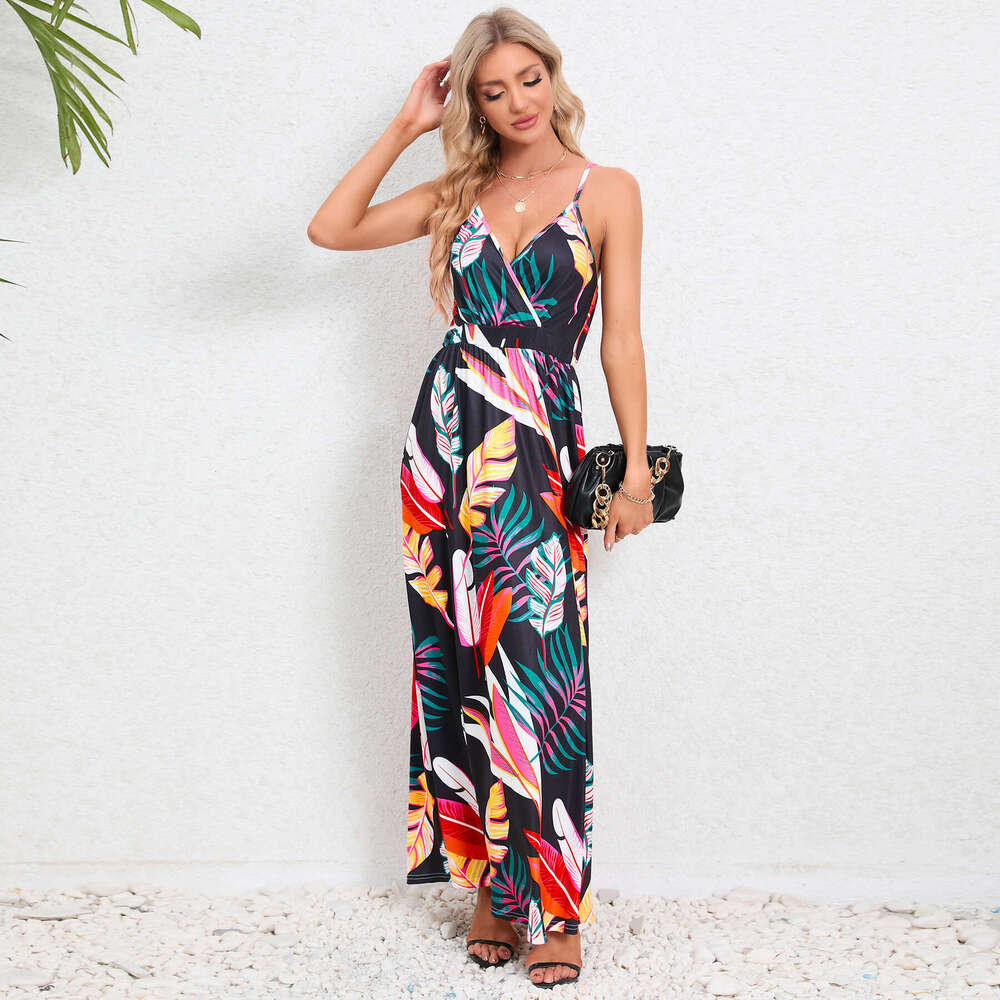 Halter Whit Maxi Dresses Summer Women S Clothing New Fashionable Sexy Strap Bareback Tailored And Slimming Dress Versatile Prom Sexy Dress