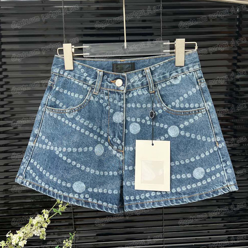 Printed Women Jean Shorts Luxury Designer Sexy Mini Shorts Elegant Brand Short Pants Summer Casual Daily Denim Shorts