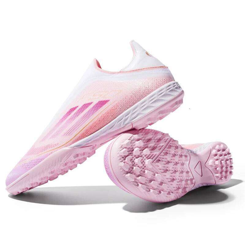 SLIP-ON Mens Shoes Sports Training Non-Slip Turf Soccer Cleats TF/FG Football Sneakers Chuteira Campo for Man