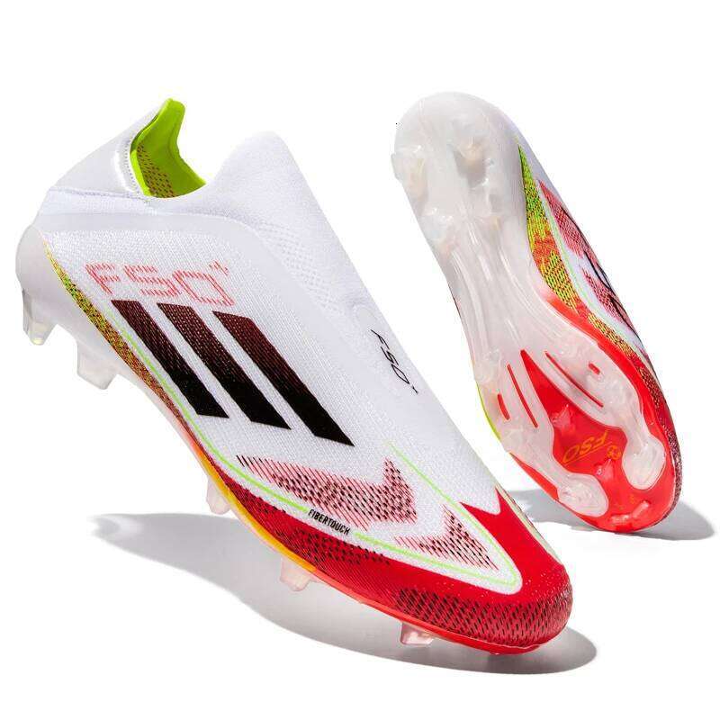 SLIP-ON Mens Shoes Sports Training Non-Slip Turf Soccer Cleats TF/FG Football Sneakers Chuteira Campo for Man