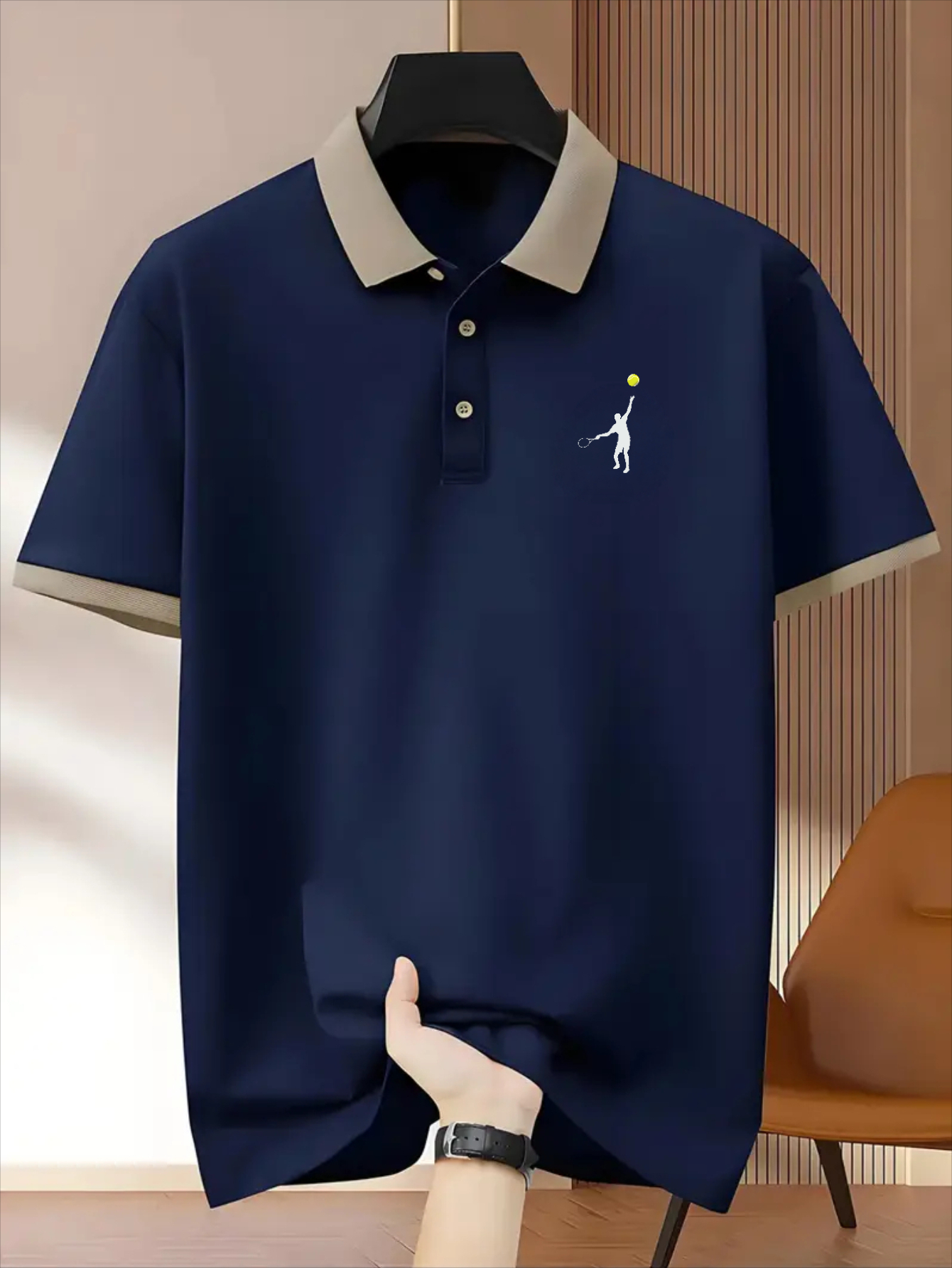 Man Tennis sport Print Polo Shirt Designer T Shirts Short Sleeve Casual Slim Fit Summer men's Tshirts Tops Fashion polo shirts