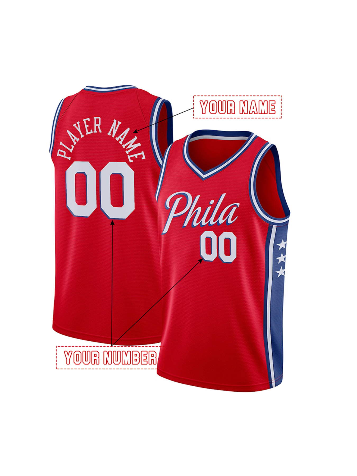 EMBIID 21 MAXEY 0 IVERSON 2024-25 City Basketball Jeresys McCain Harris Melton Batum Custom Stitched New Inform Embroidered Sweatshirt