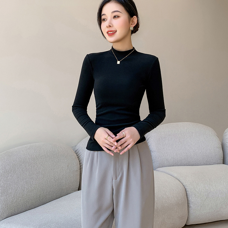 KC160 Autumn and winter new slim fit waist pure desire style hot girl long sleeve T-shirt top