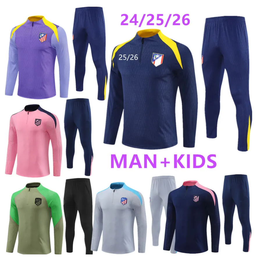 25 26 kids Madrides tracksuit soccer man training suit adult kit 2025 2026 GRIEZMANN men football tracksuits sportswear chandal futbol survetement