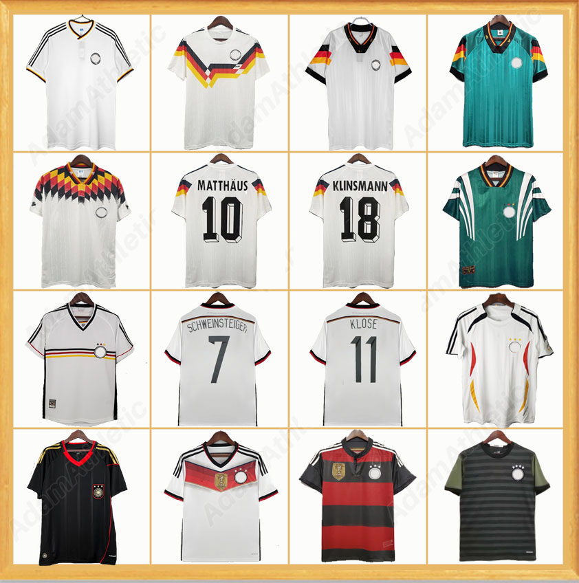 Deutschland retro jerseys 1990 MATTHAUS KLINSMANN KLOSE vintage football shirts 2014 SAMMER SCHWEINSTEIGER KROOS PODOLSKI LAHM classic jersey